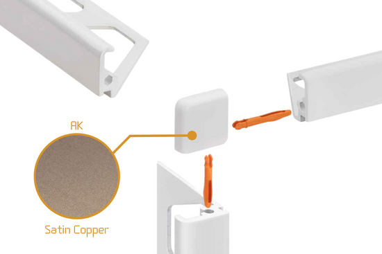 Schluter Jolly J - External Corner - Anodised Aluminium