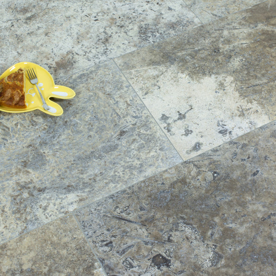 Silver Honed & Filled Travertine