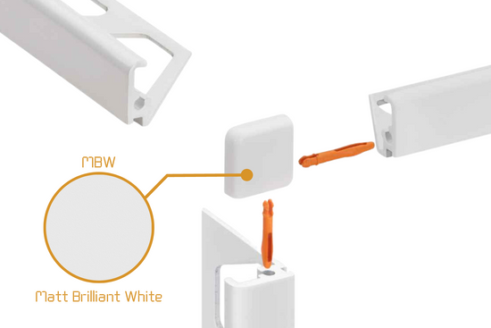 Schluter Jolly J - External Corner - Powder Coated Aluminium