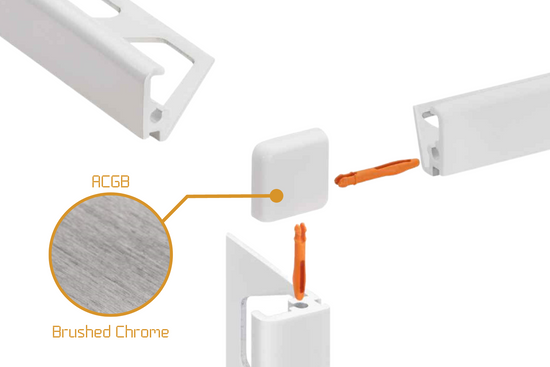 Schluter Jolly J - External Corner - Anodised Aluminium