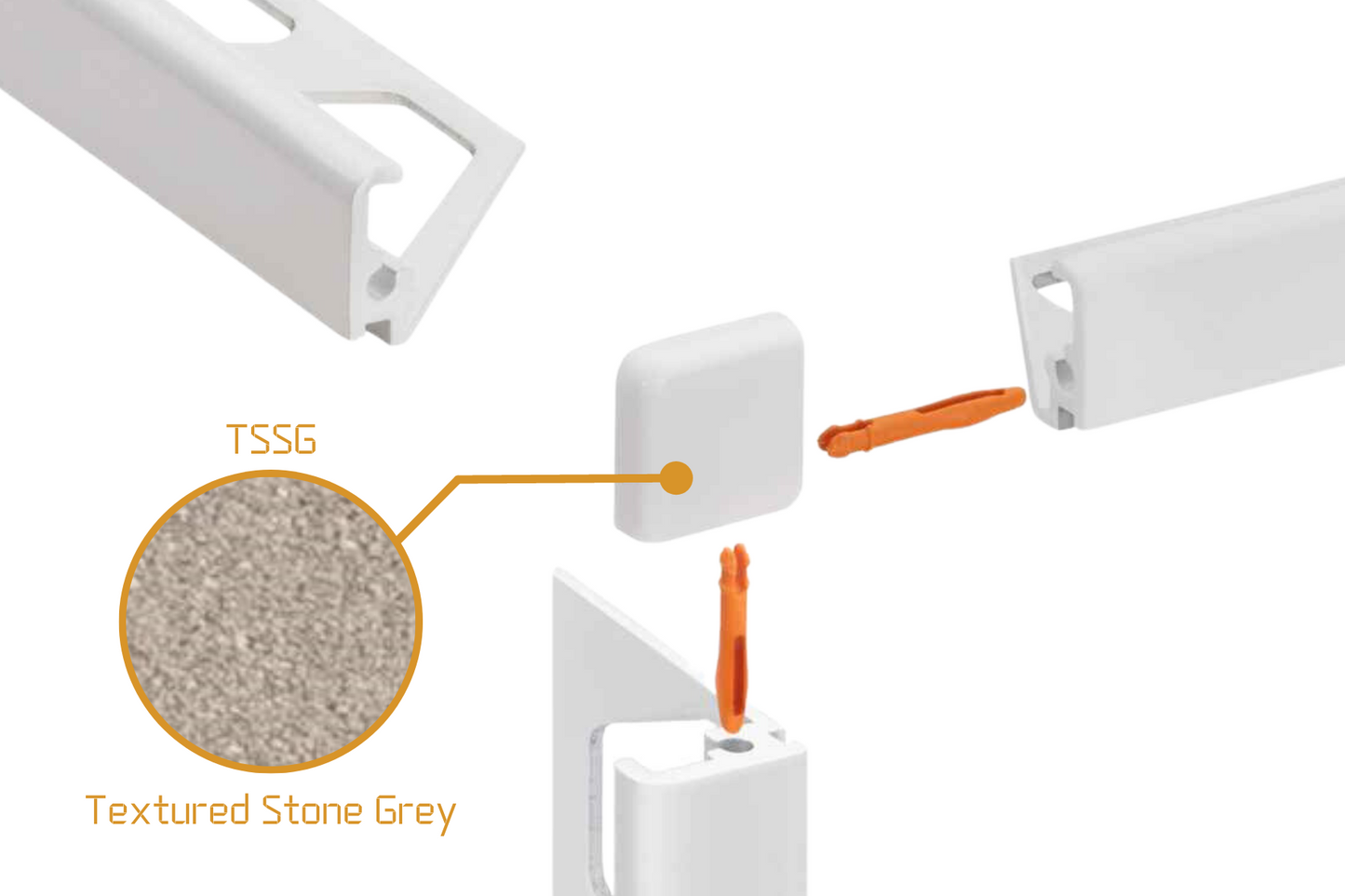 Schluter Jolly J - External Corner - Powder Coated Aluminium