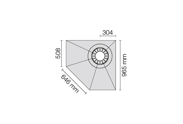 Schluter Kerdi Shower Off-Centre Tray