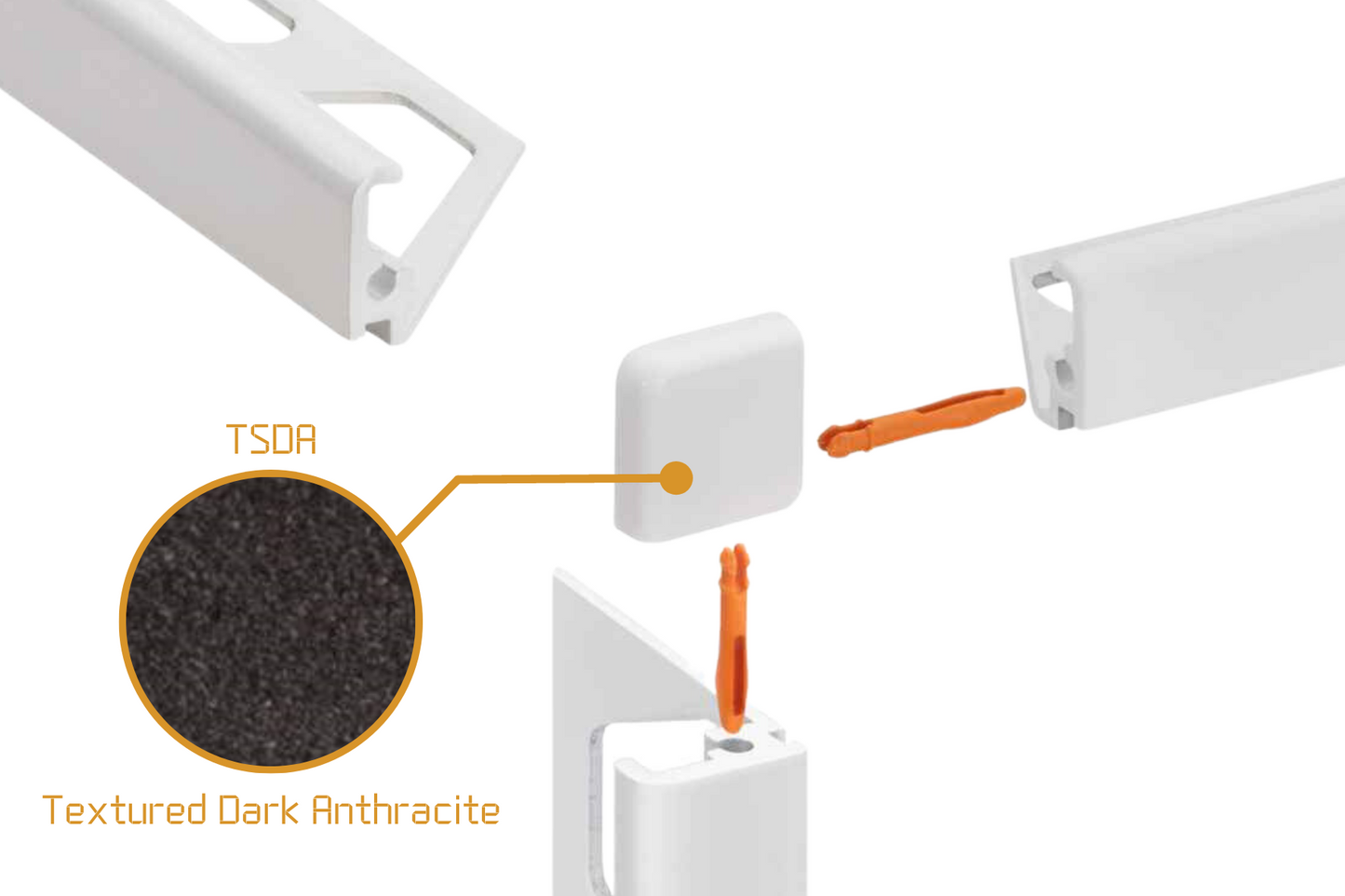 Schluter Jolly J - External Corner - Powder Coated Aluminium