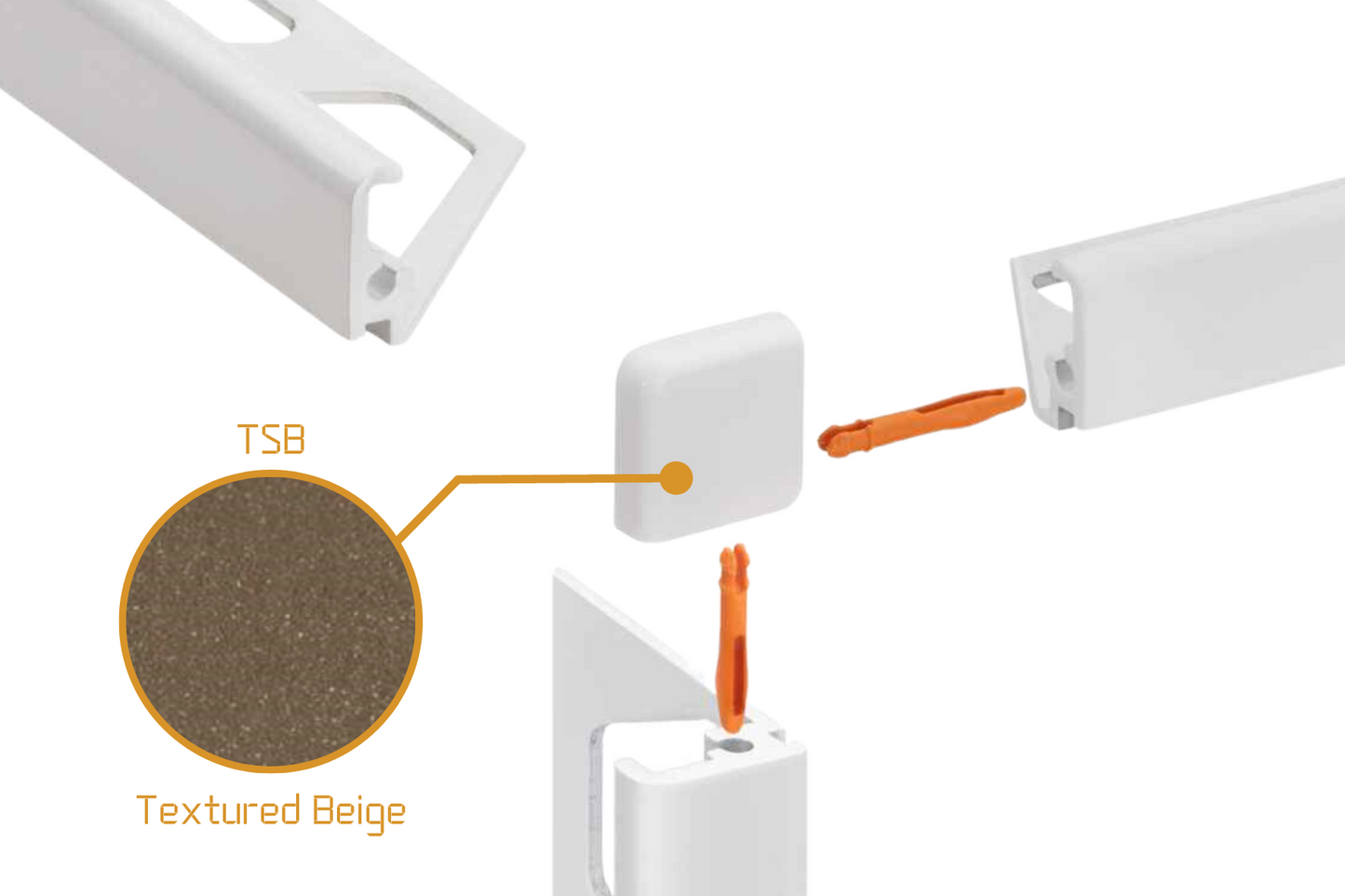 Schluter Jolly J - External Corner - Powder Coated Aluminium