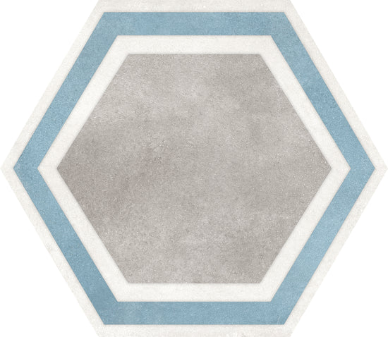 Hexagons Grey Framed