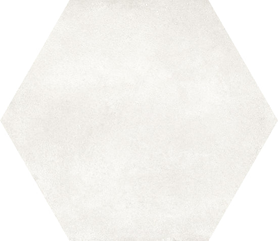 Hexagons White Plain