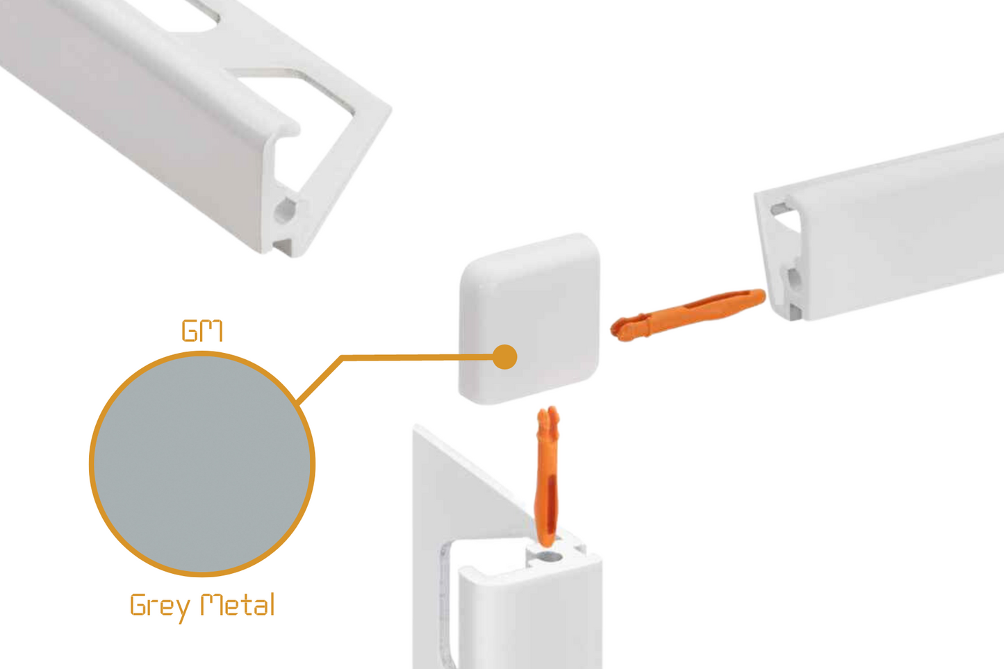 Schluter Jolly J - External Corner - Powder Coated Aluminium