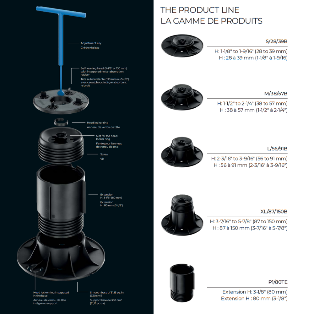 Mapelevel Duo Maxi Pedestal System Configurator