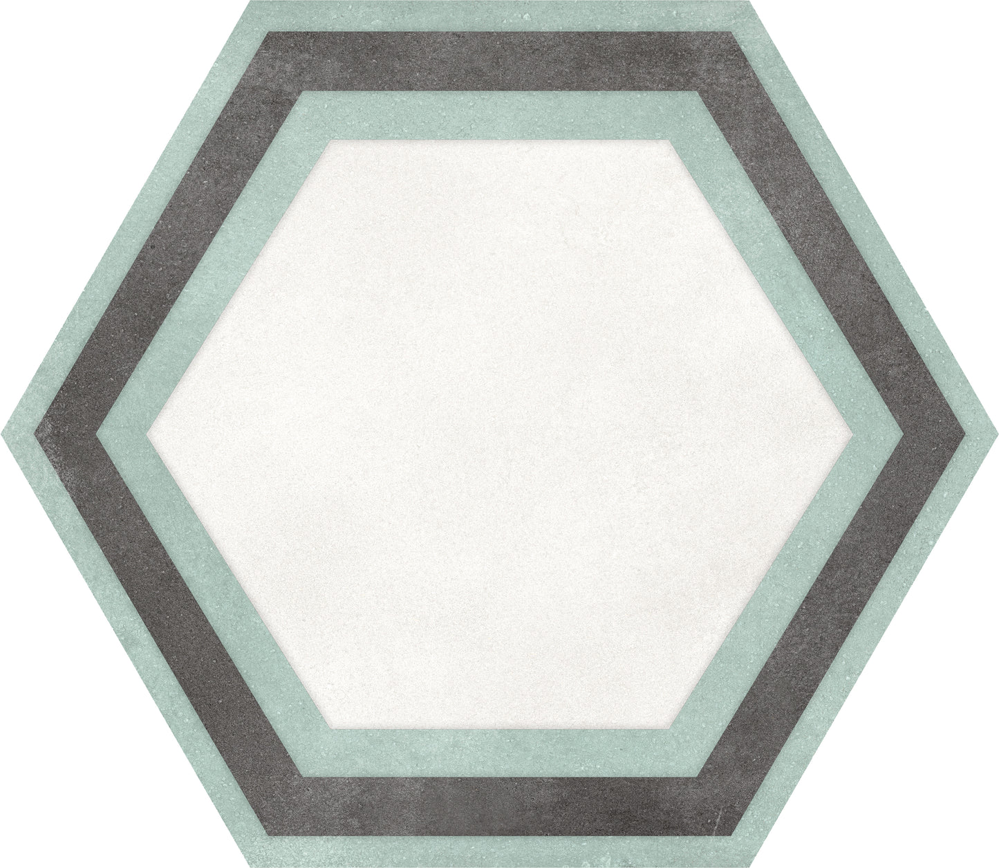 Hexagons White Framed