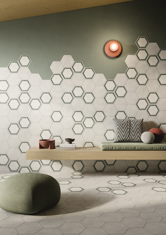 Hexagons White Plain