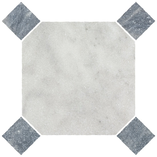 Caria Luna - Ash Blue Octagon Tumbled Marble