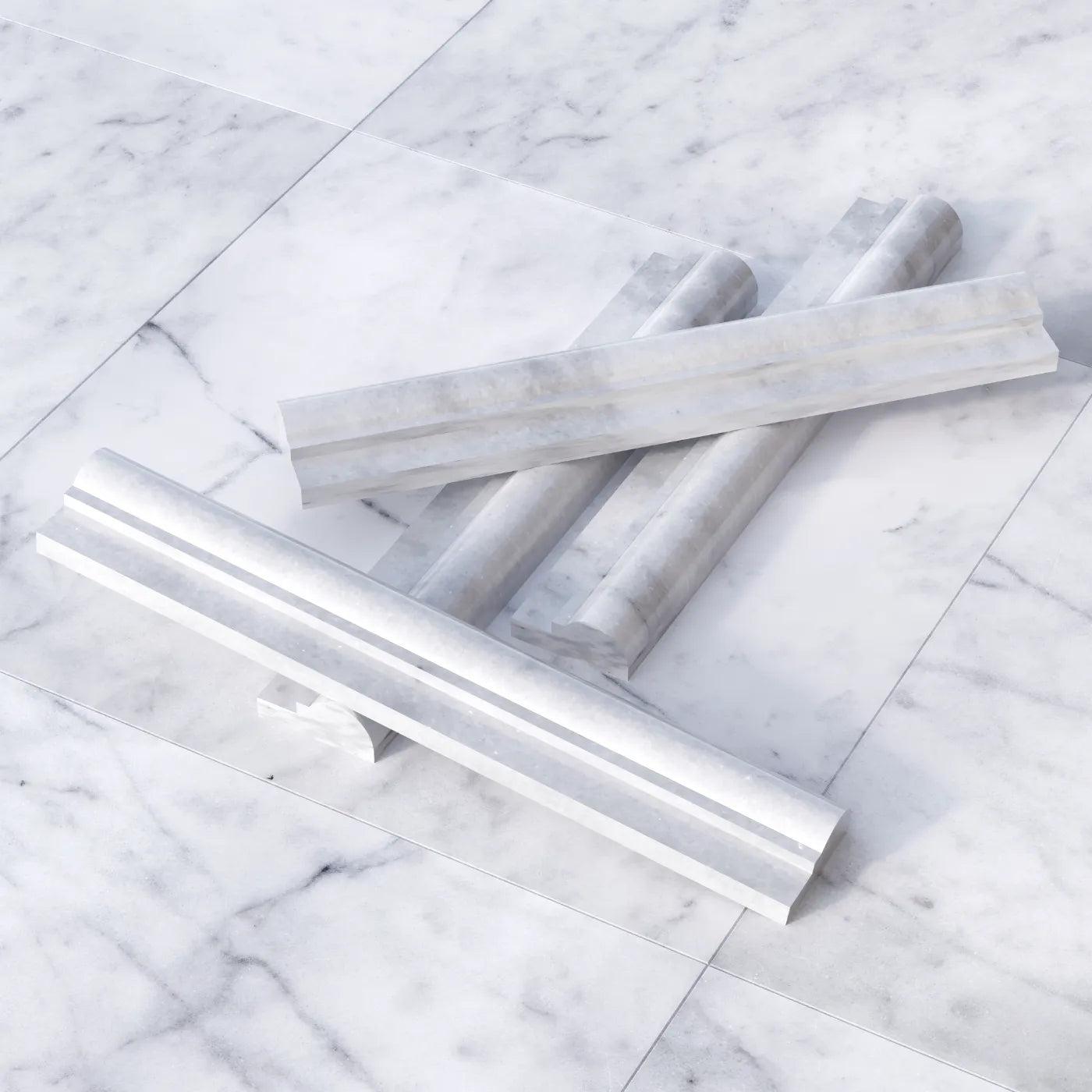 Carrara Polished Marble Dado Border