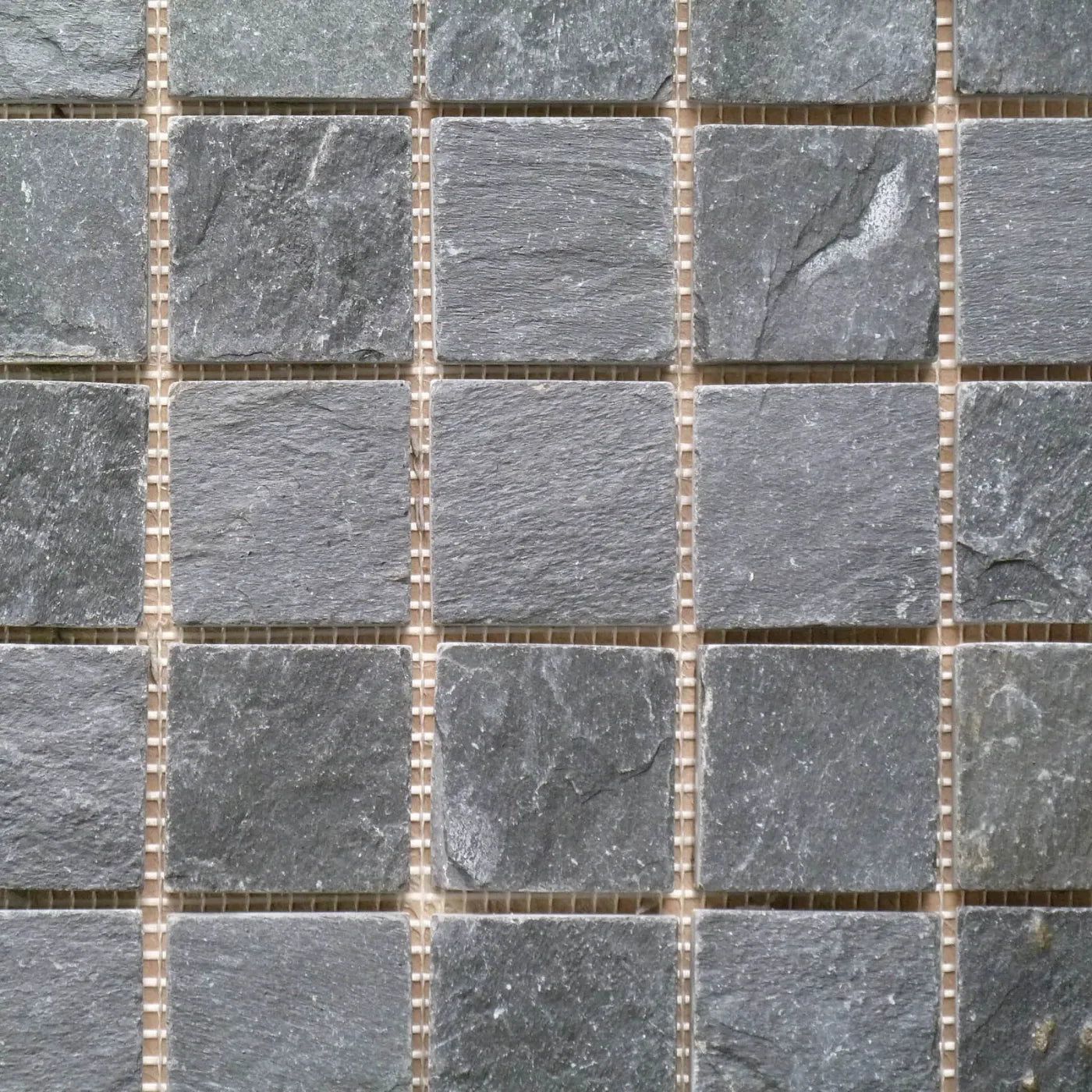 Imperial Black Riven Slate Mosaic