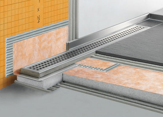 Schluter Kerdi-Line B Square Design 19MM Frame Matt Graphite Stainless Steel Drain and Grate