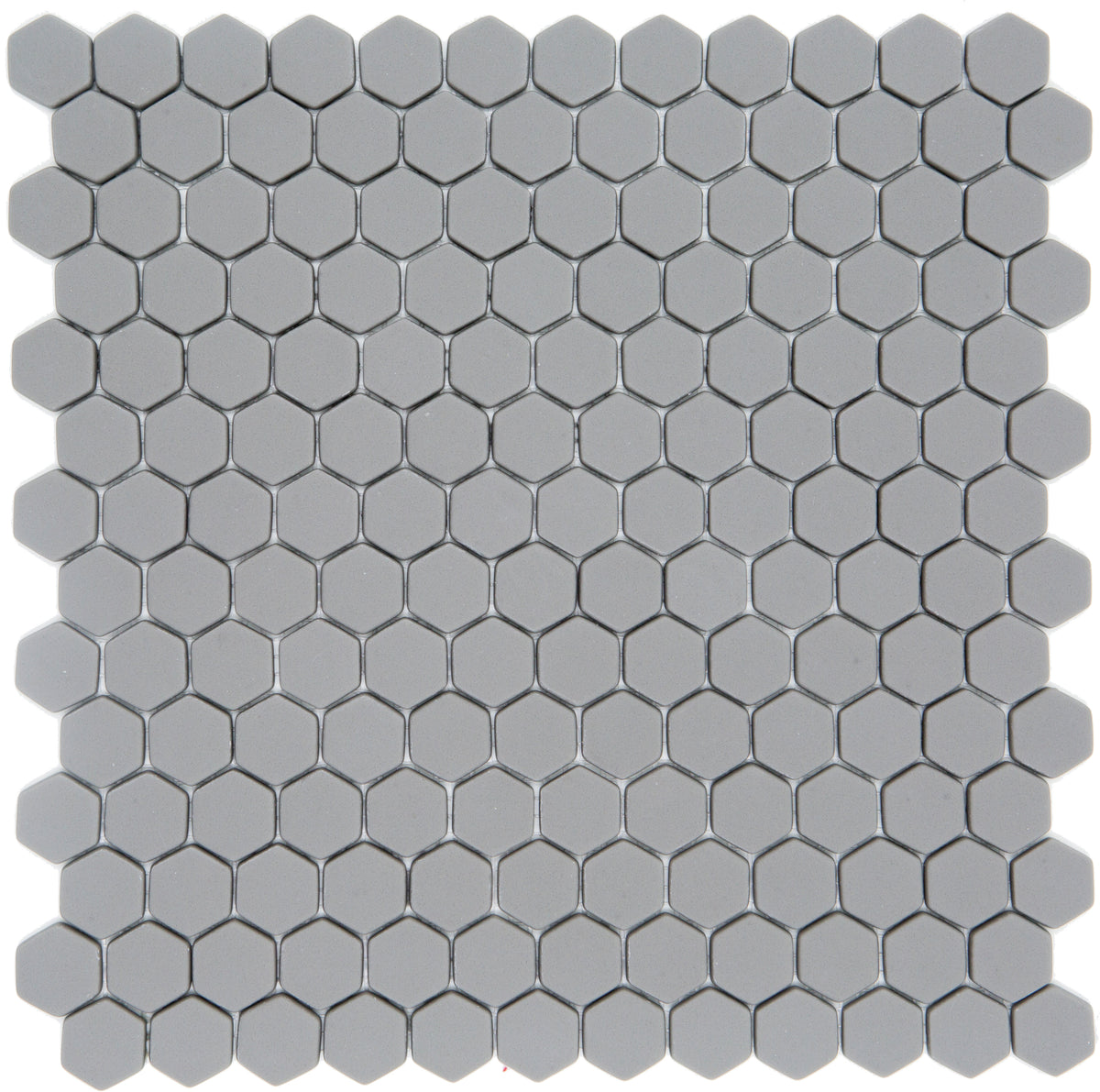 Tutti Hex 23 Dust - Grey Mosaics Effect Matt Recycled Glass Tile ...