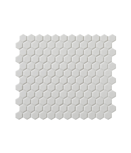 Mono Hex Porcelain Blanc