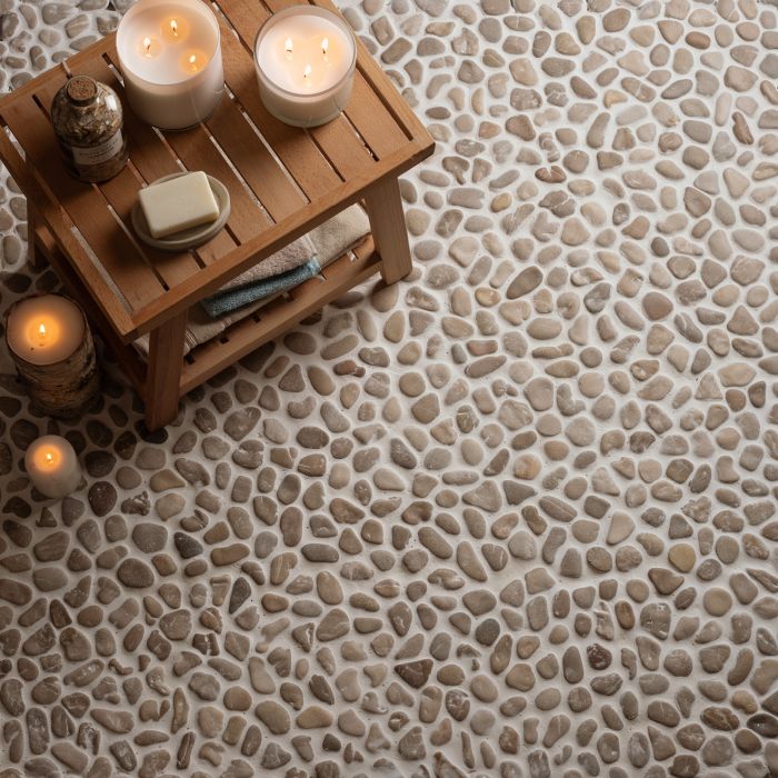 Beige Hawaii Pebble Mosaics