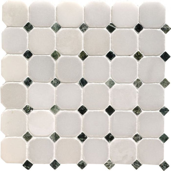 White Octagon 4.8 Venetian Mosaics